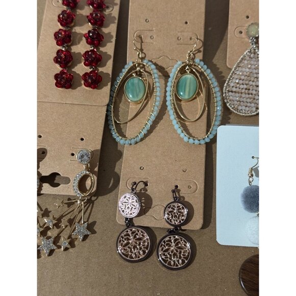 Beonon Trendy Statement Earrings Set – Mixed Designs for Women (9 Pairs) - Picture 4 of 6